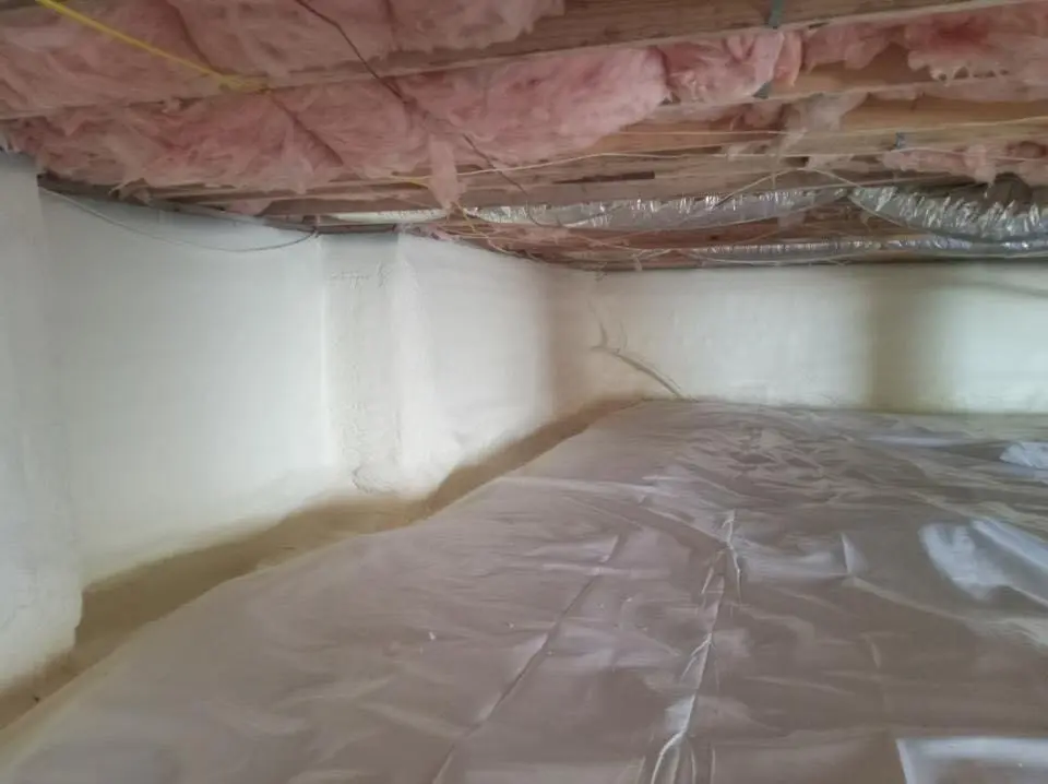Crawl space encapsulation with closed-cell spray foam for Attic Insulation in Ahuimanu